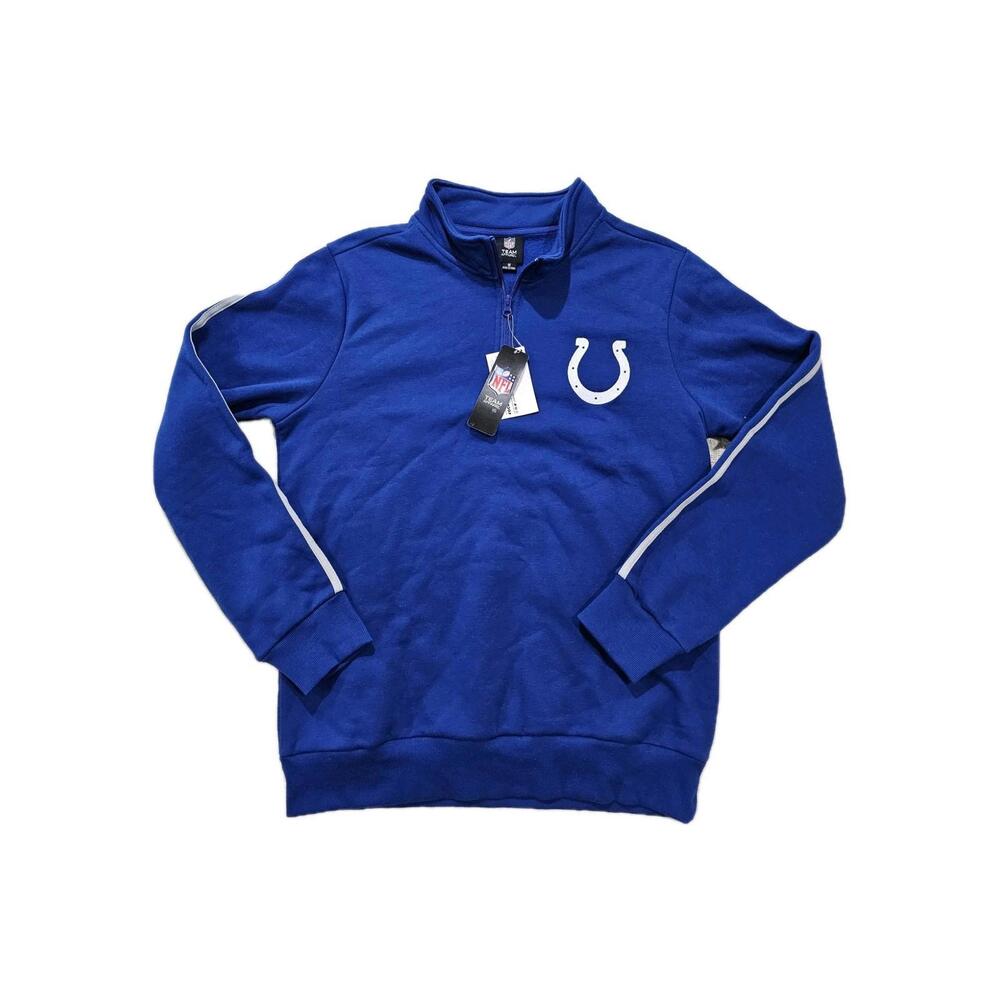 NFL Indianapolis Colts Football 1/4 Zip Men's Pullover Sweater Medium